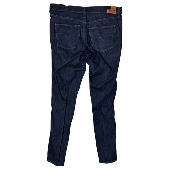 Levi's Jeans Women 32 Blue Denim Stretch 5-Pockets Mid-Rise Slimming Skinny Leg - Picture 2 of 16